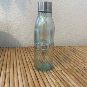 Holiday 2019 Starbucks Iridescent Rainbow Recycled Glass Water Bottle